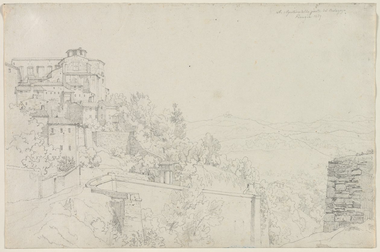 San Agostino dalla parte del Bulagajo, Perugia da Edward Jakob von Steinle