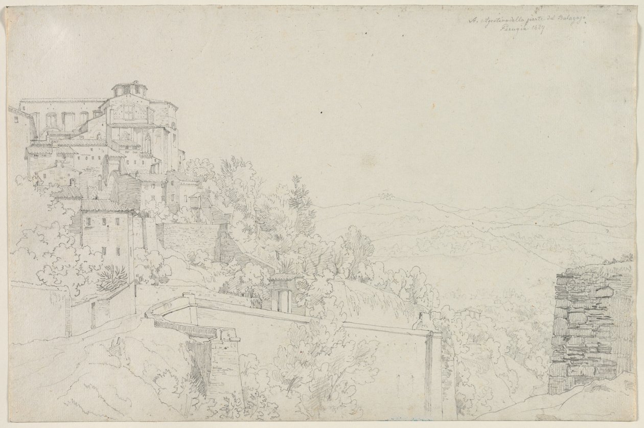 San Agostino dalla parte del Bulagajo, Perugia da Edward Jakob von Steinle