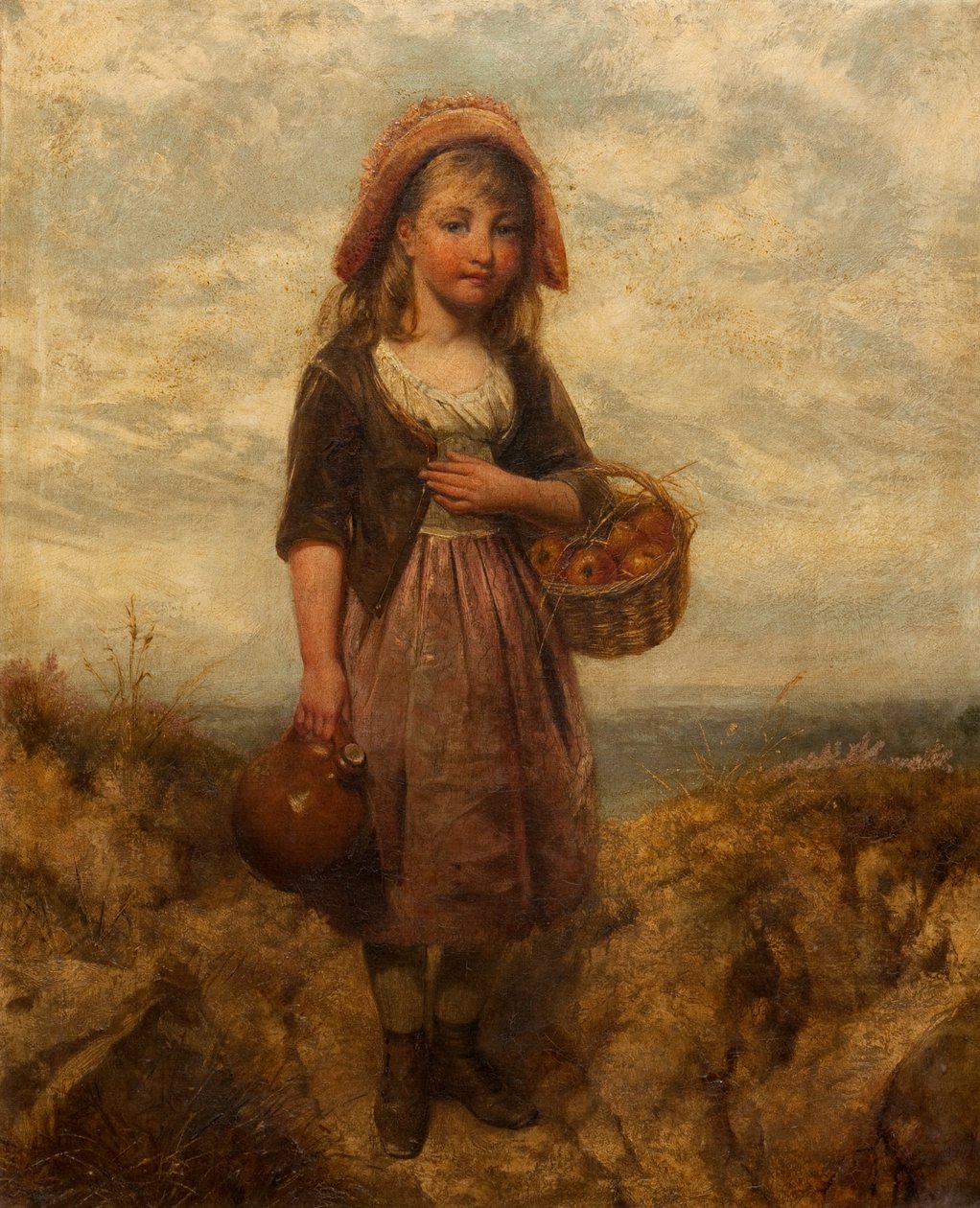 Ragazza con un cesto di mele da Edward John Cobbett