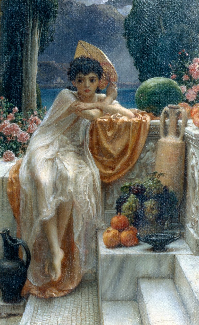 Sulla scalinata del Tempio da Edward John Poynter