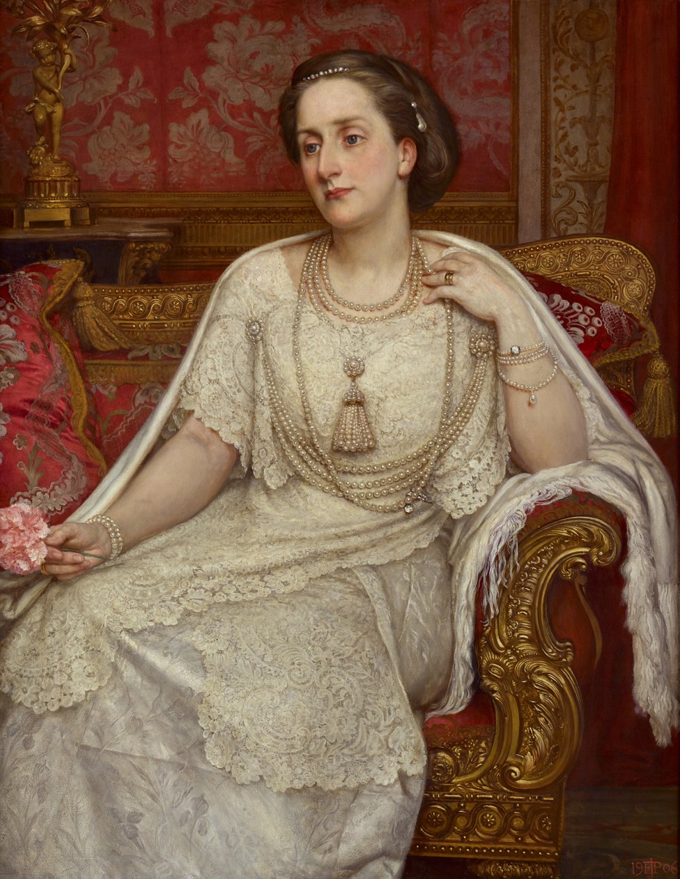 Ritratto di Lady Edith, moglie di Henry, 7° Duca di Northumberland da Edward John Poynter