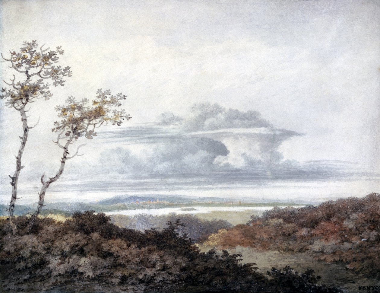 Paesaggio rurale con studi successivi sulle nuvole di Luke Howard (1772-1864) c.1808-11 da Edward Kennion