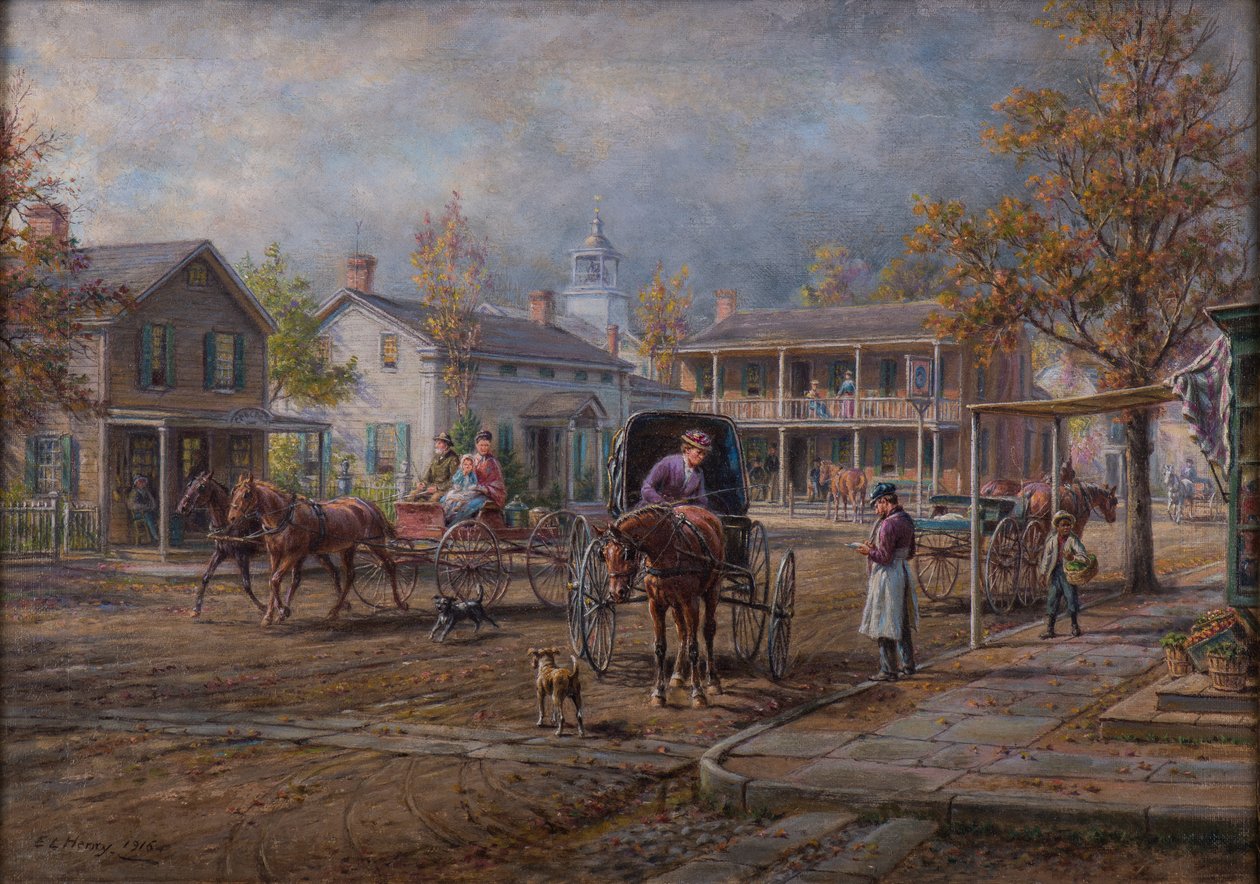 Una Strada di Villaggio, 1916 da Edward Lamson Henry