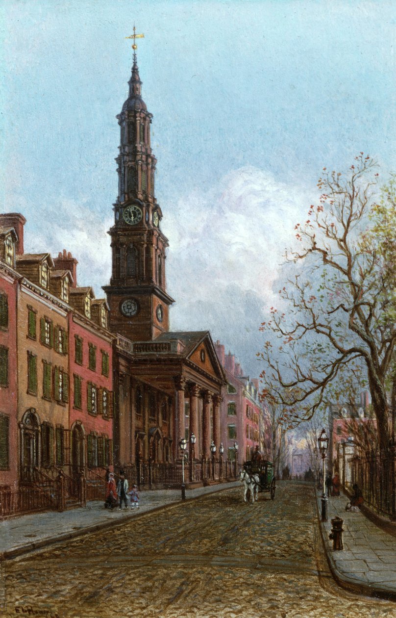 Chiesa di San Giovanni, Varick Street, New York da Edward Lamson Henry