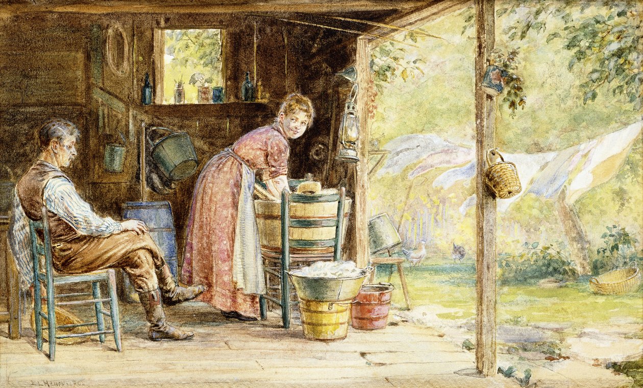 Giorno di bucato, 1890 da Edward Lamson Henry