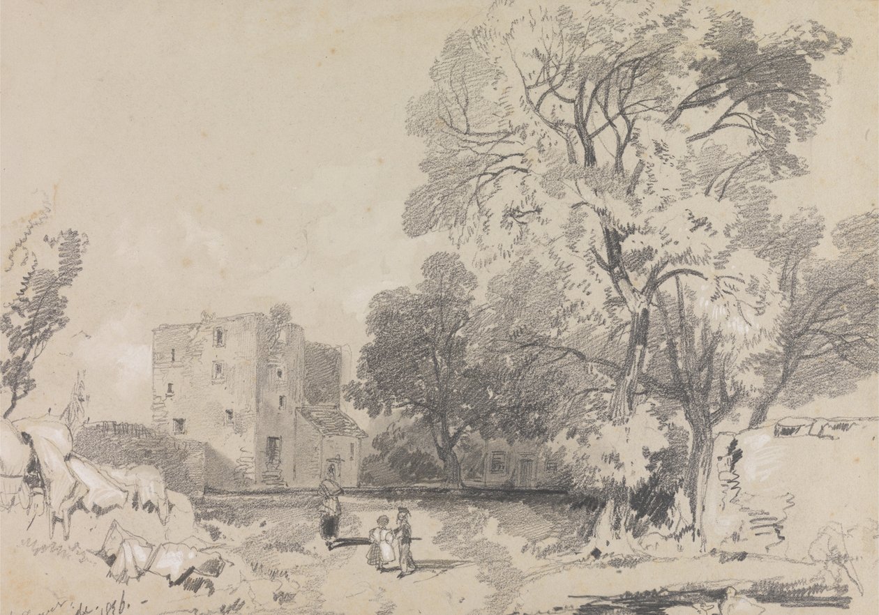 Una casa-torre in rovina da Edward Lear