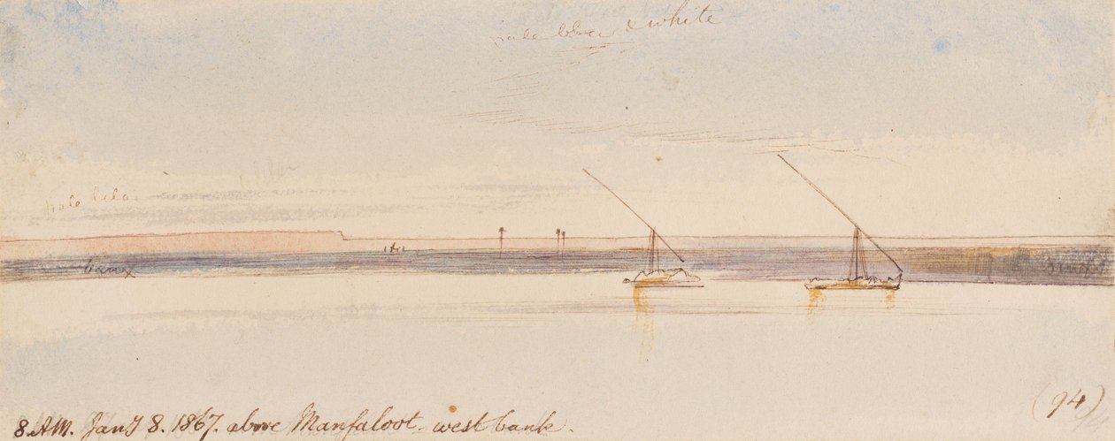 Sopra Manfaloot; ore 8:00 del mattino, 8 gennaio 1867 (94) da Edward Lear
