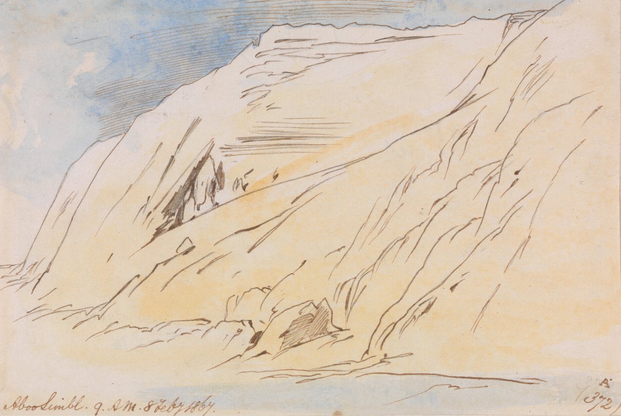 Abu Simbel, ore 9:00, 8 febbraio 1867 (372A) da Edward Lear