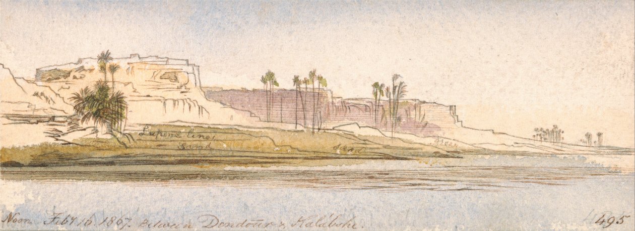 Tra Dendour e Kalabshe da Edward Lear