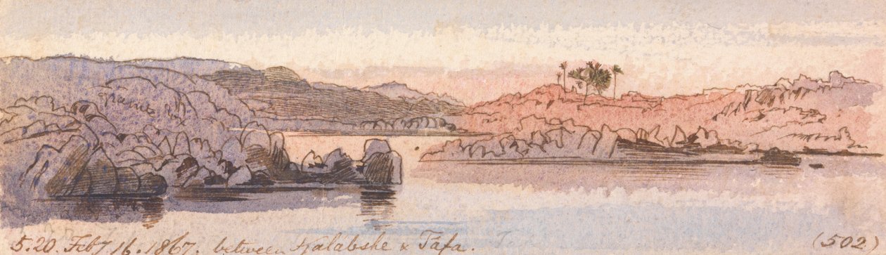 Tra Kalabshee e Tafa, ore 17.20 del 16 febbraio 1867 (502) da Edward Lear