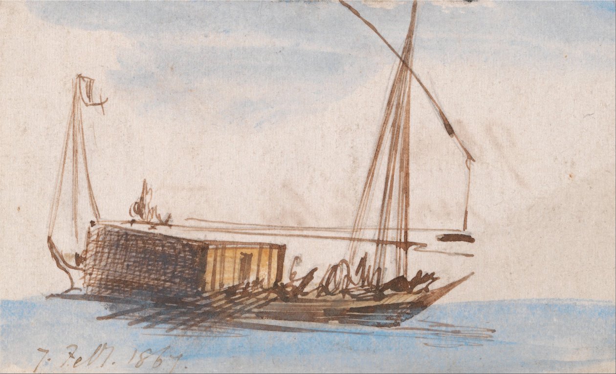 Barca sul Nilo da Edward Lear