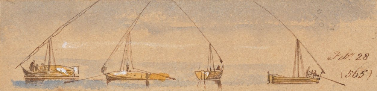 Imbarcazioni (Dahabeah); 28 febbraio [1867] (565) da Edward Lear
