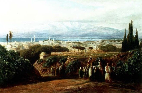 Città con cimitero da Edward Lear