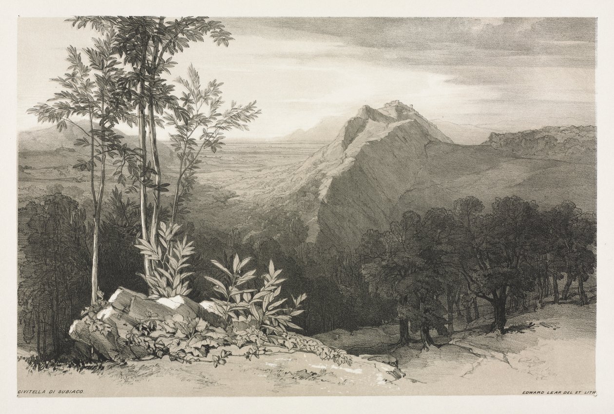 Civitella di Subiaco da Edward Lear