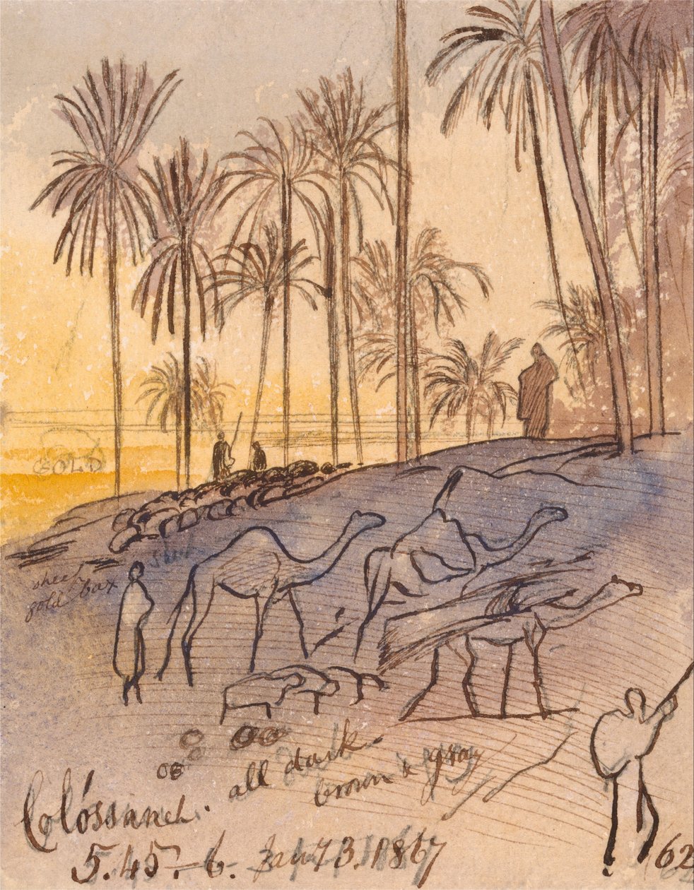 Colósaneh, ore 17.45-18.00, 3 gennaio 1867 (62) da Edward Lear