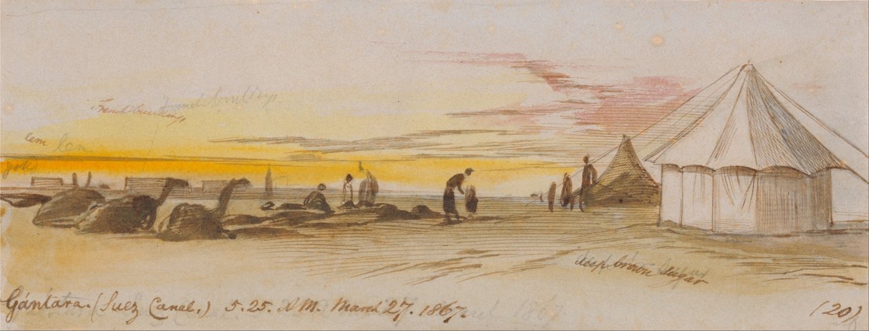 Gantara (Canale di Suez), ore 5:25 del 27 marzo 1867 (20) da Edward Lear
