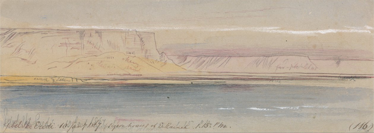 Gebel Sheikh Eredi, (piccionaia di Er Raineh) da Edward Lear