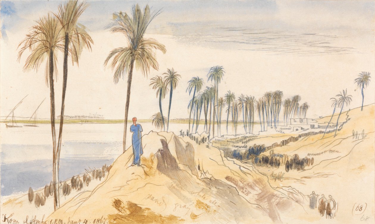 Kom el Amhr, ore 13:00, 4 gennaio 1867 (68) da Edward Lear