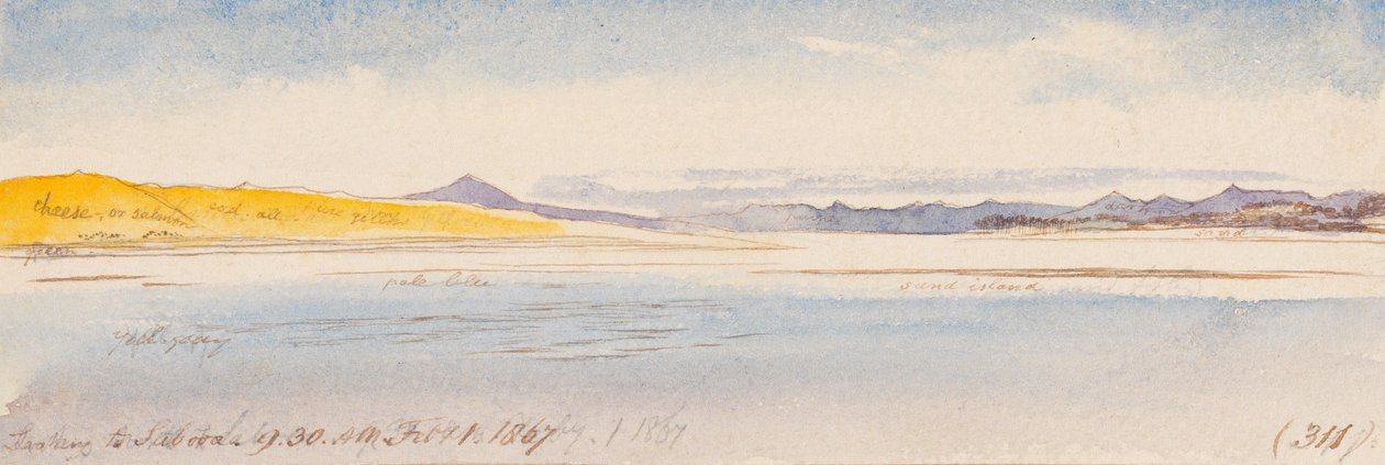 Sguardo verso Sabooa; ore 9:30 del mattino, 1° febbraio 1867 (311) da Edward Lear