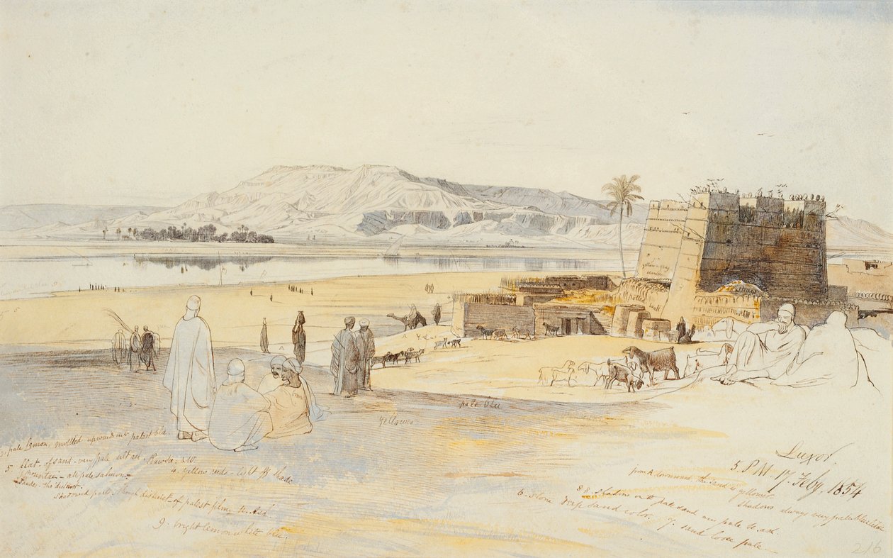 Luxor, 17 febbraio 1854 da Edward Lear