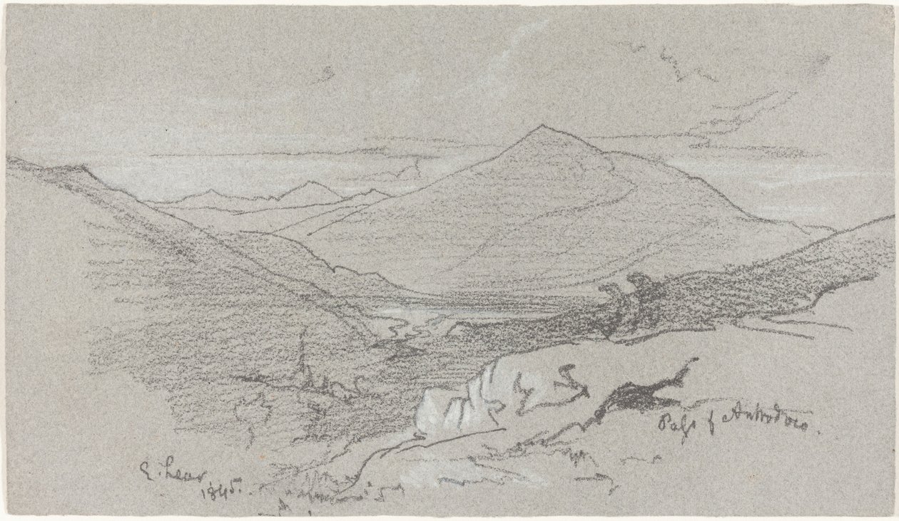 Vista montuosa da Antrodoco da Edward Lear