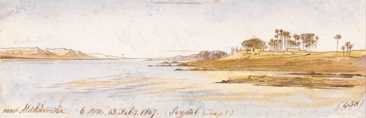 Vicino a Maharraka, ore 18:00, 13 febbraio 1867 (458) da Edward Lear
