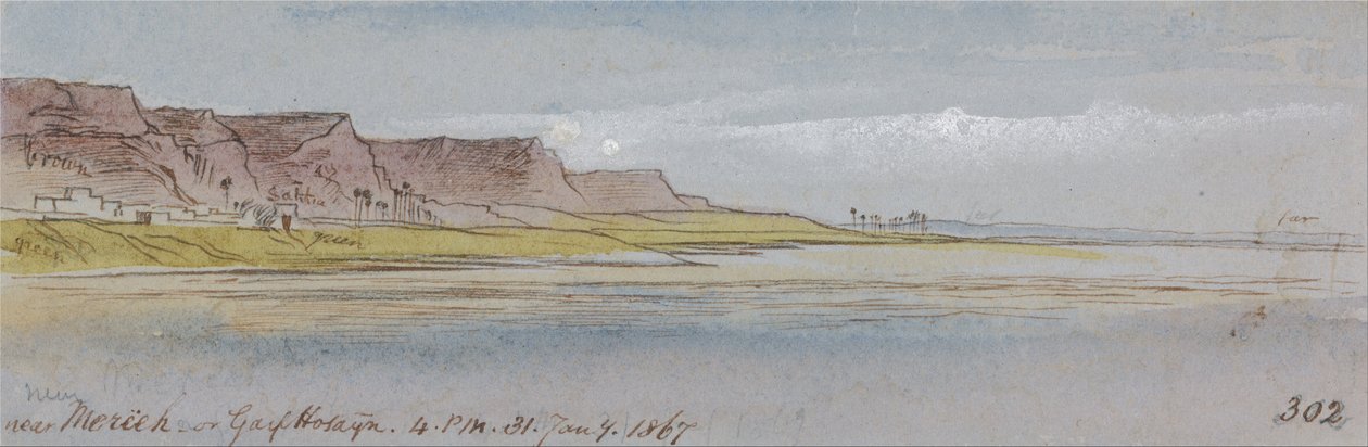 Vicino a Mereeh o Garf Hossayn, ore 16:00, 31 gennaio 1867 (302) da Edward Lear