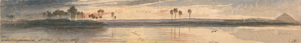 Vicino a Mesghouneh da Edward Lear