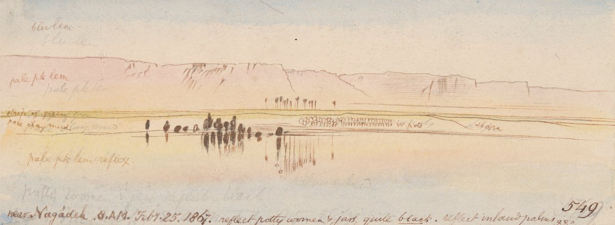 Vicino a Negadeh; 8:00 A.M., 25 feb. 1867 (549) da Edward Lear
