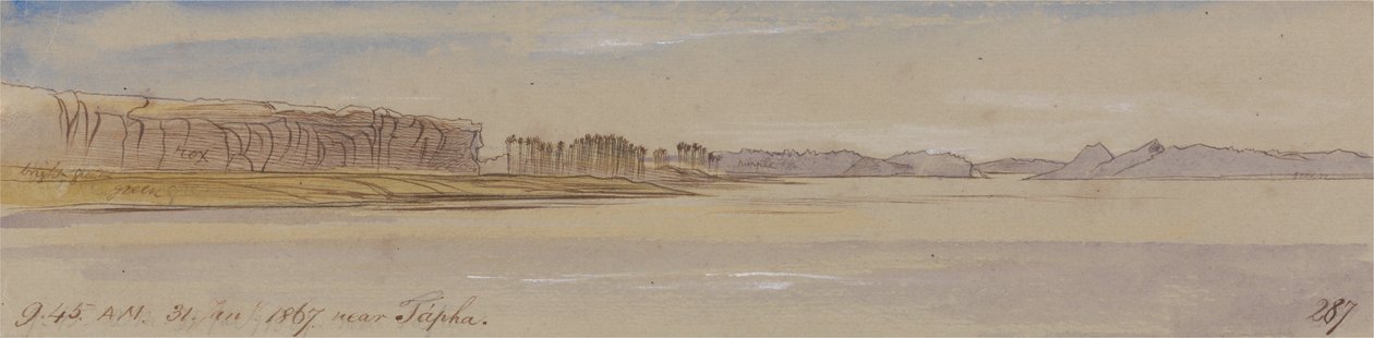 Vicino a Tapha, ore 9:45, 31 gennaio 1867 (287) da Edward Lear