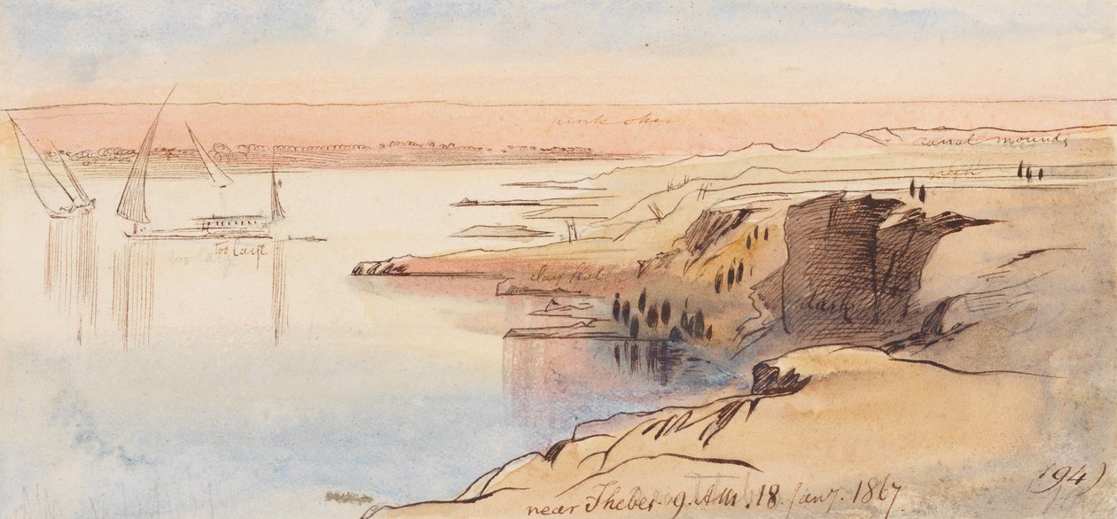 Nei pressi di Tebe; ore 9:00 del mattino, 18 gennaio 1867 (194) da Edward Lear