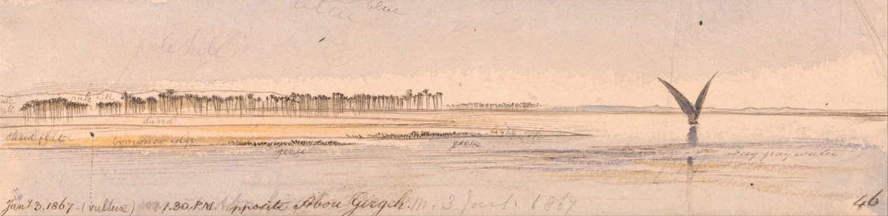 Di fronte ad Abu Girgeh da Edward Lear