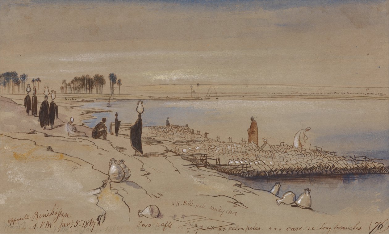 Opposite Beni Hassan da Edward Lear