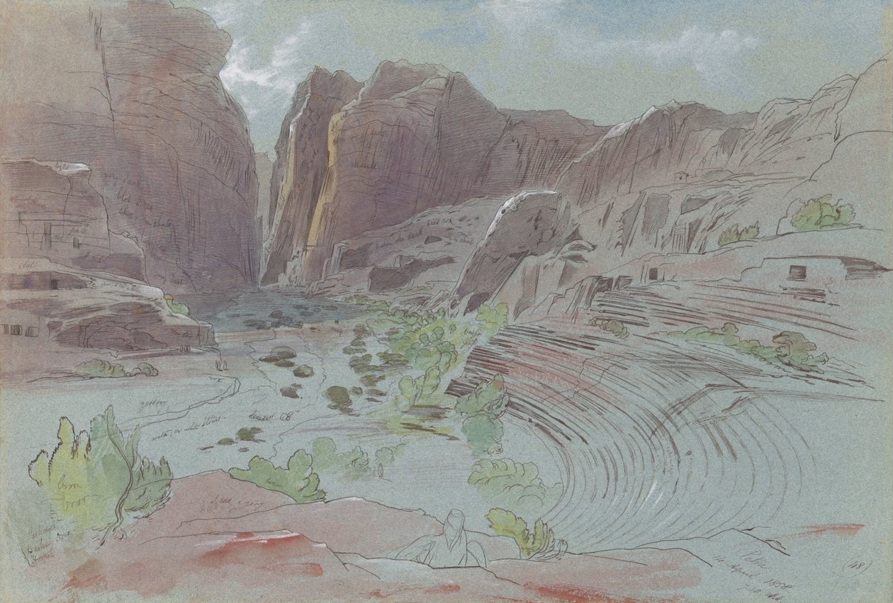 Petra, 14 aprile 1858 da Edward Lear