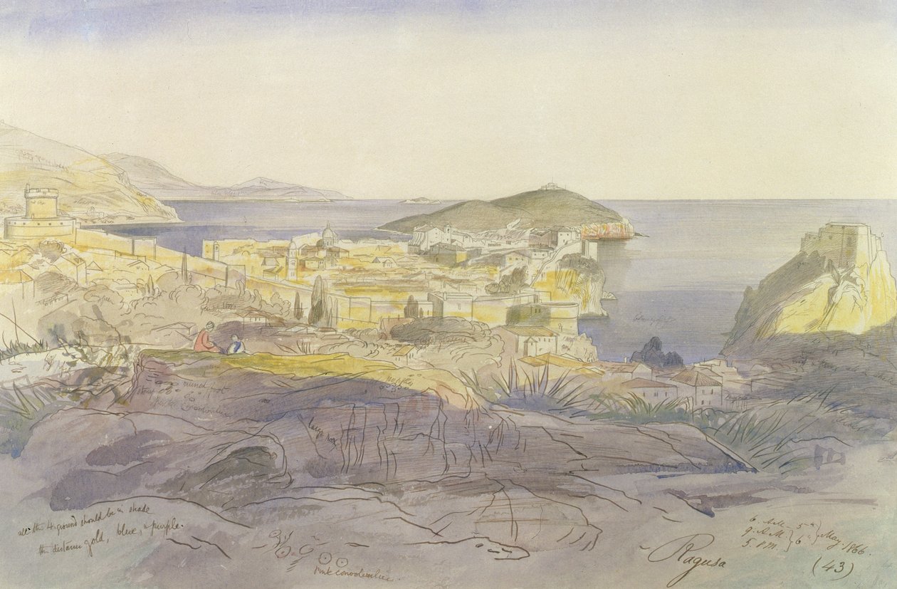 Ragusa (Dubrovnik), 5-6 maggio 1866 da Edward Lear