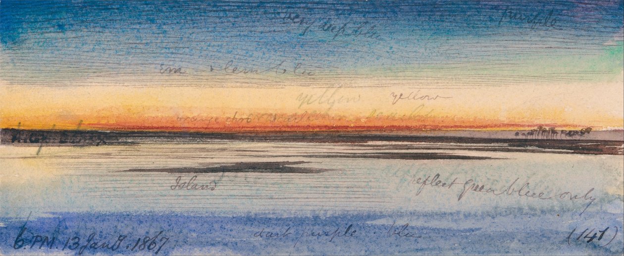 Tramonto lungo il Nilo da Edward Lear