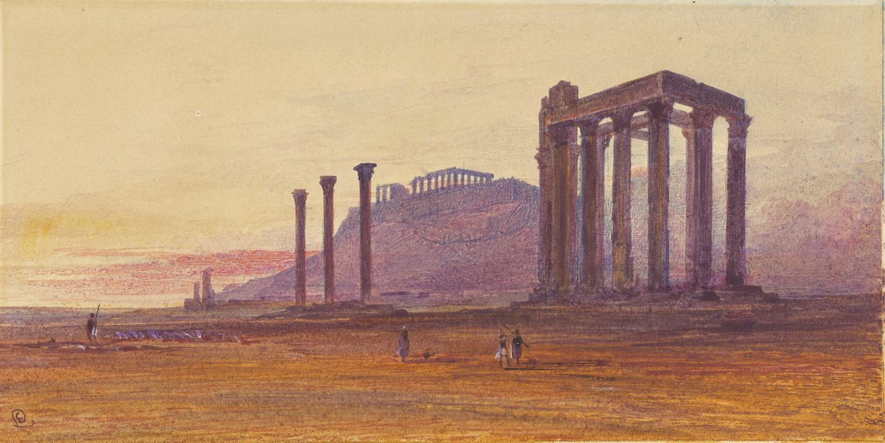 Il Tempio di Zeus Olimpio, Grecia da Edward Lear