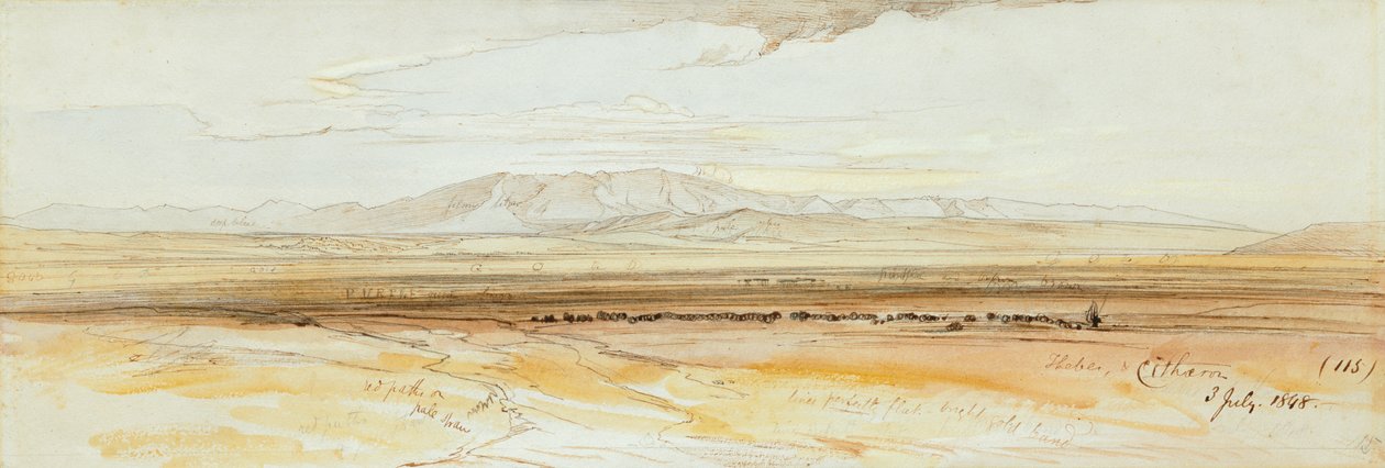 Due vedute di Tebe da Edward Lear