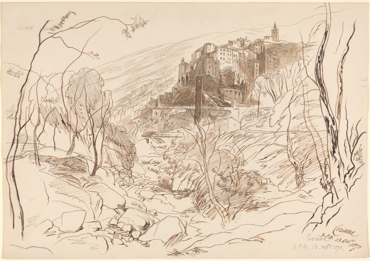 Vista di Ceriana da Edward Lear