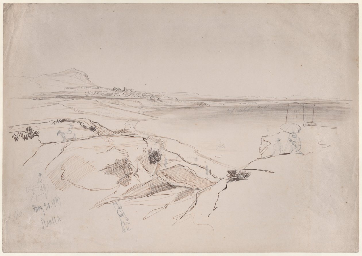 Vista di Sciacca, Sicilia da Edward Lear