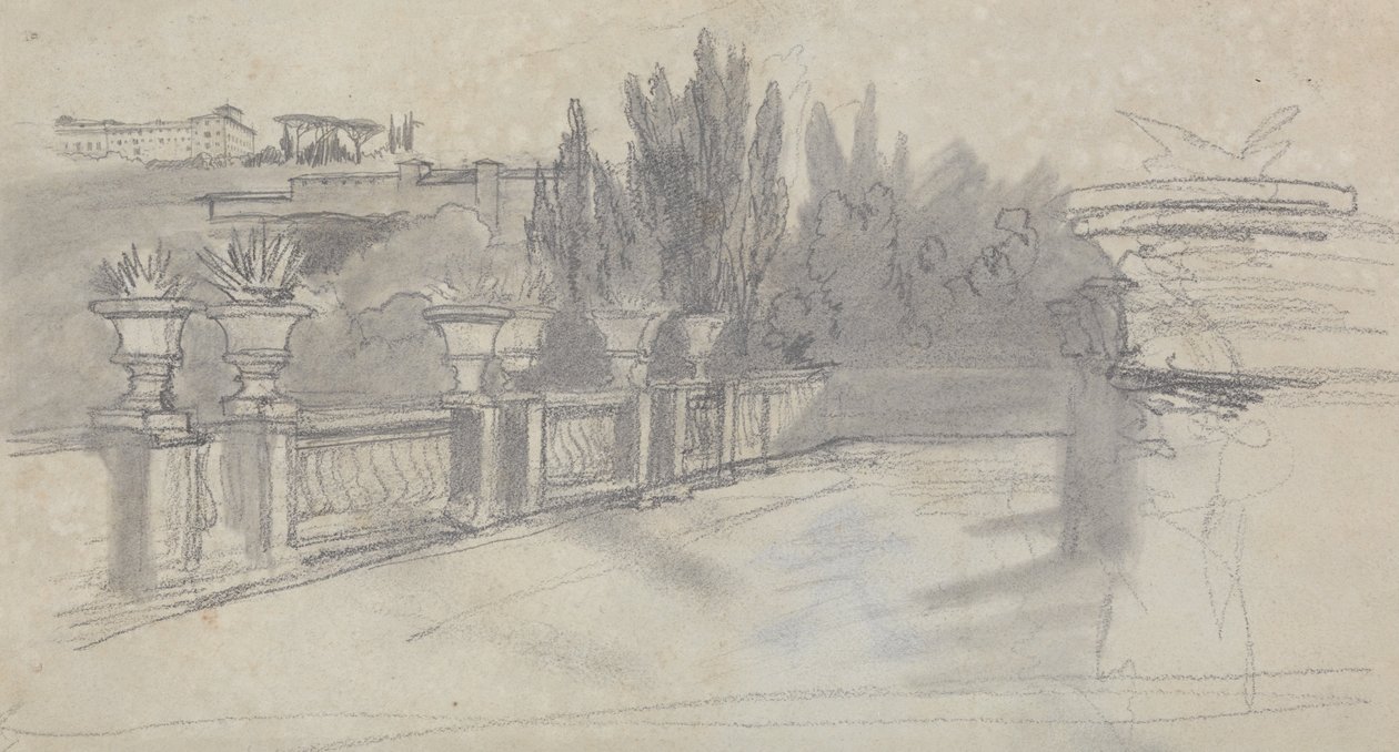 Villa Torlania, formerly Villa Conti, Erascati da Edward Lear