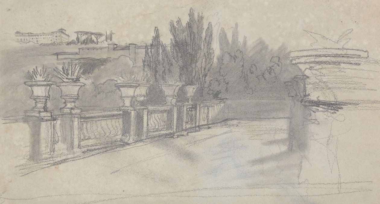 Villa Torlania, ex Villa Conti, Erascati da Edward Lear