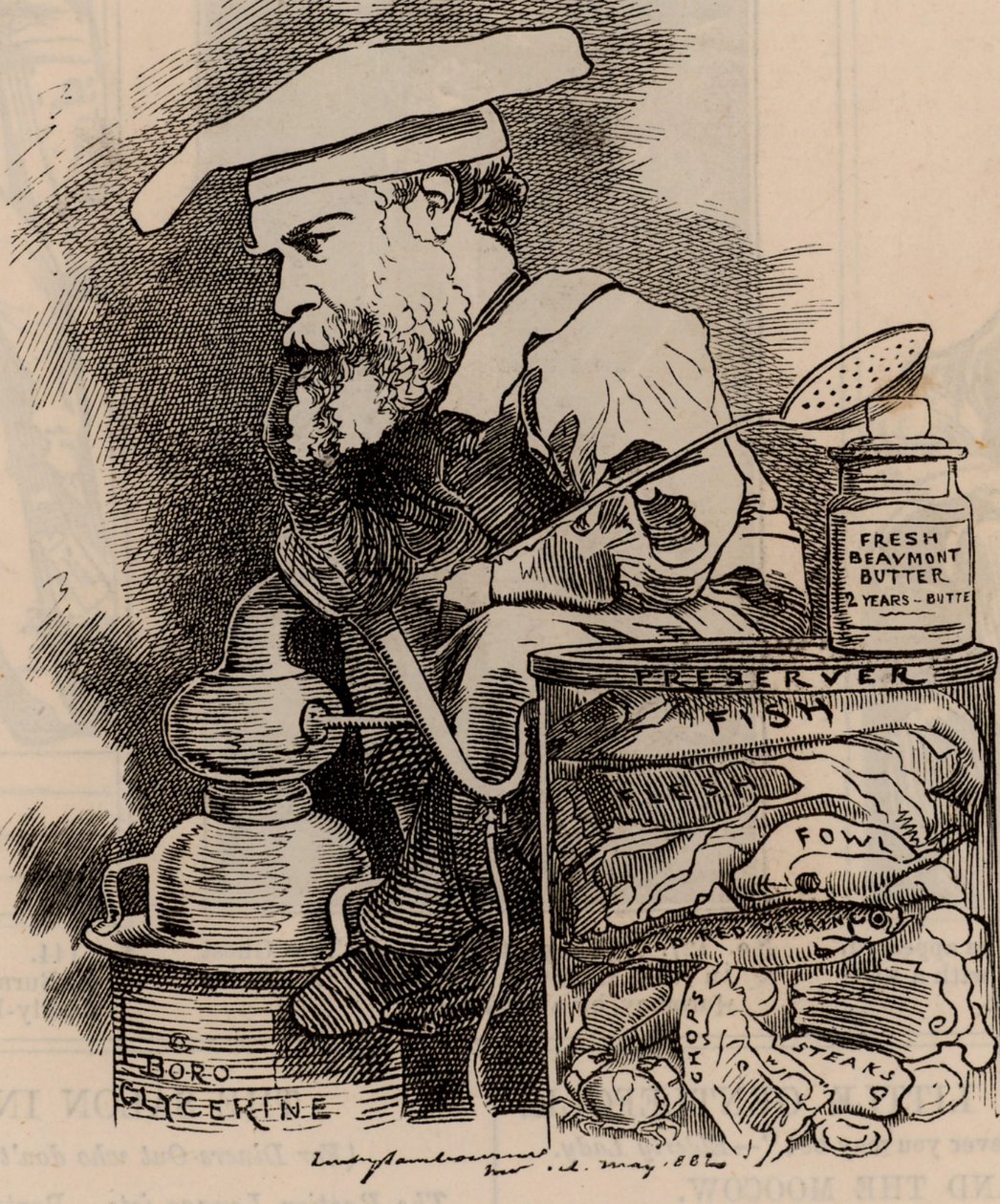 Caricatura di Frederick Settle Barff nella serie Punch