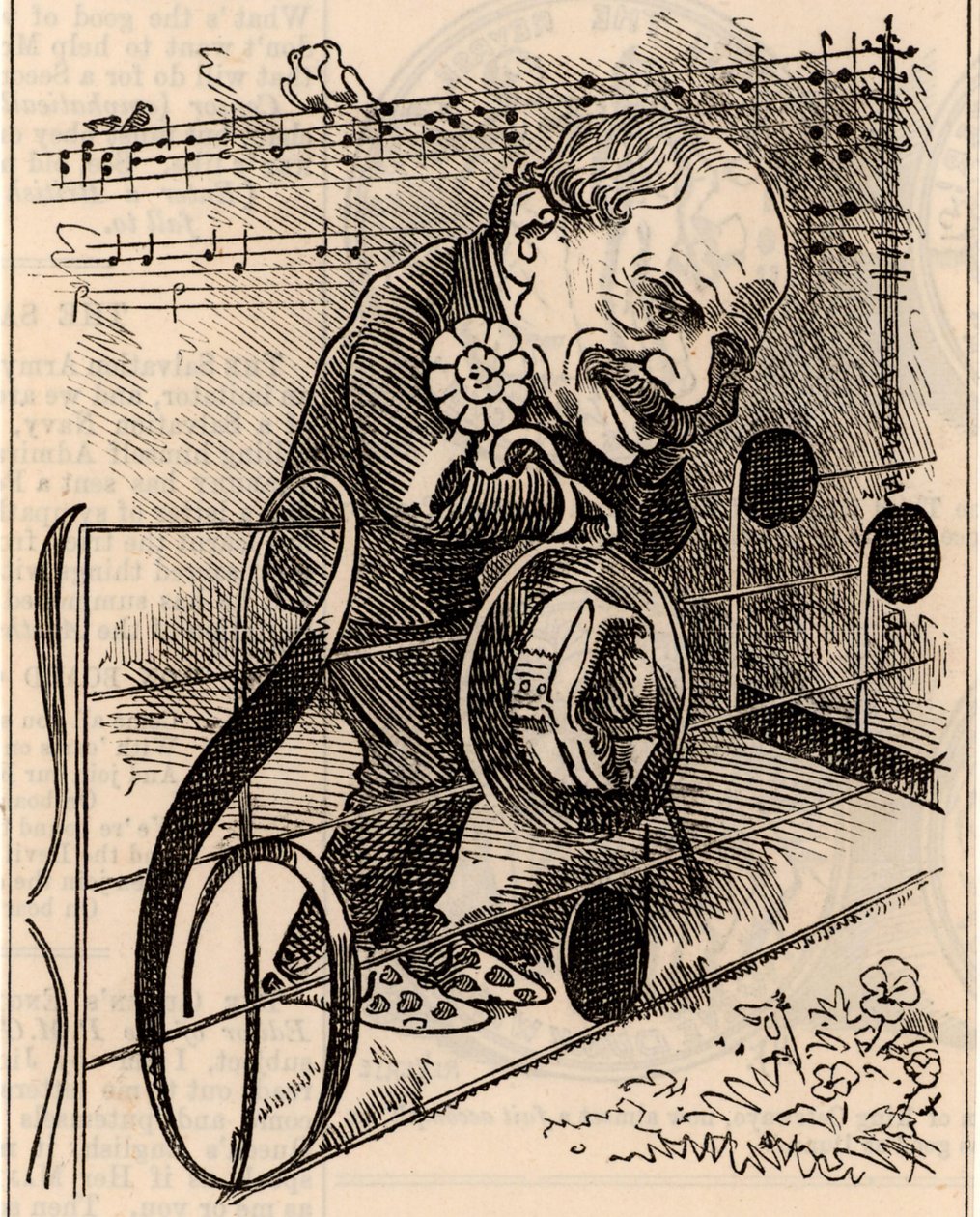 Cartone animato di Julius Benedict da Edward Linley Sambourne