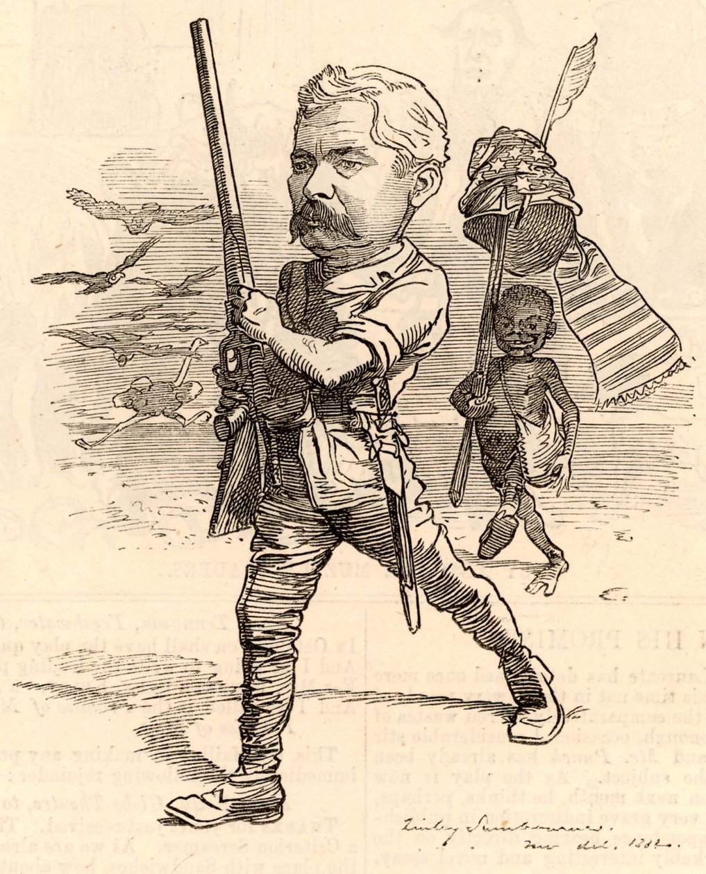 Illustrazione con Henry Morton Stanley da Edward Linley Sambourne