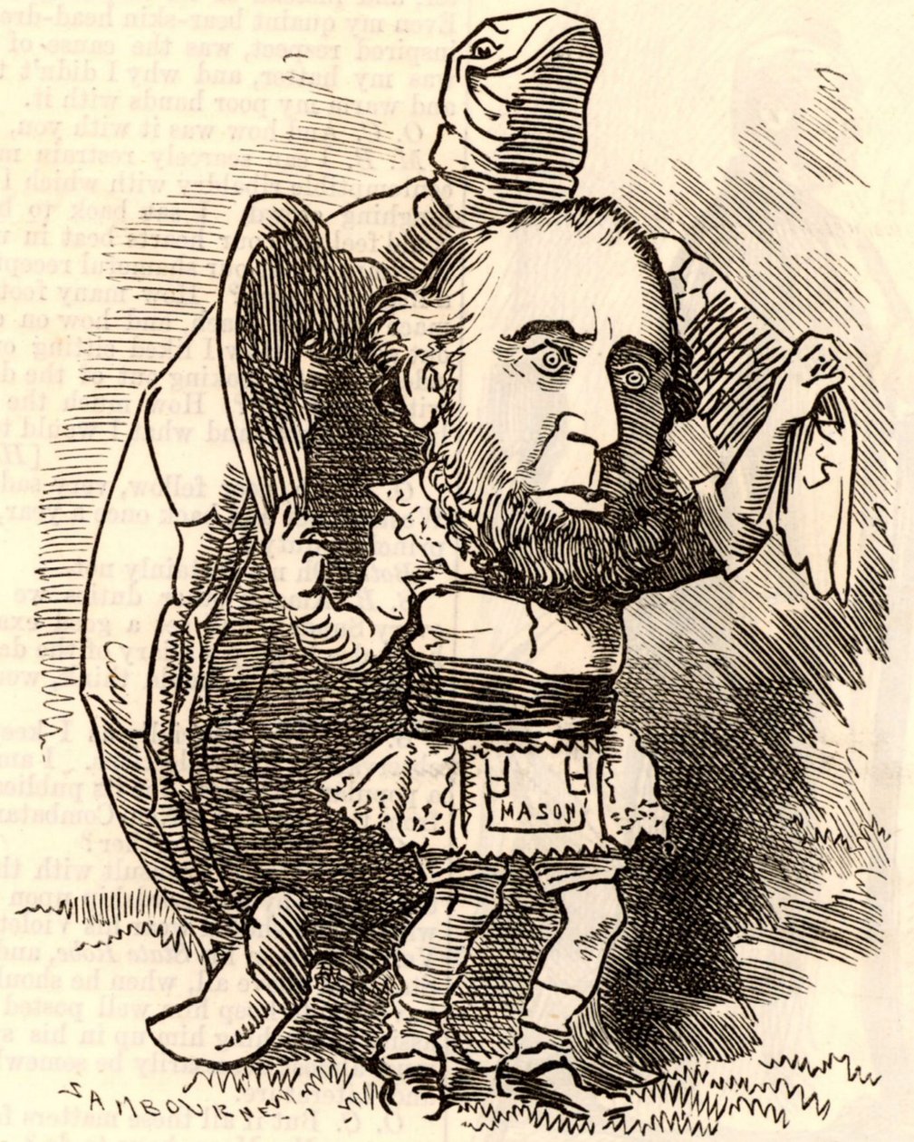 John Ellis che balla con una tartaruga da Edward Linley Sambourne