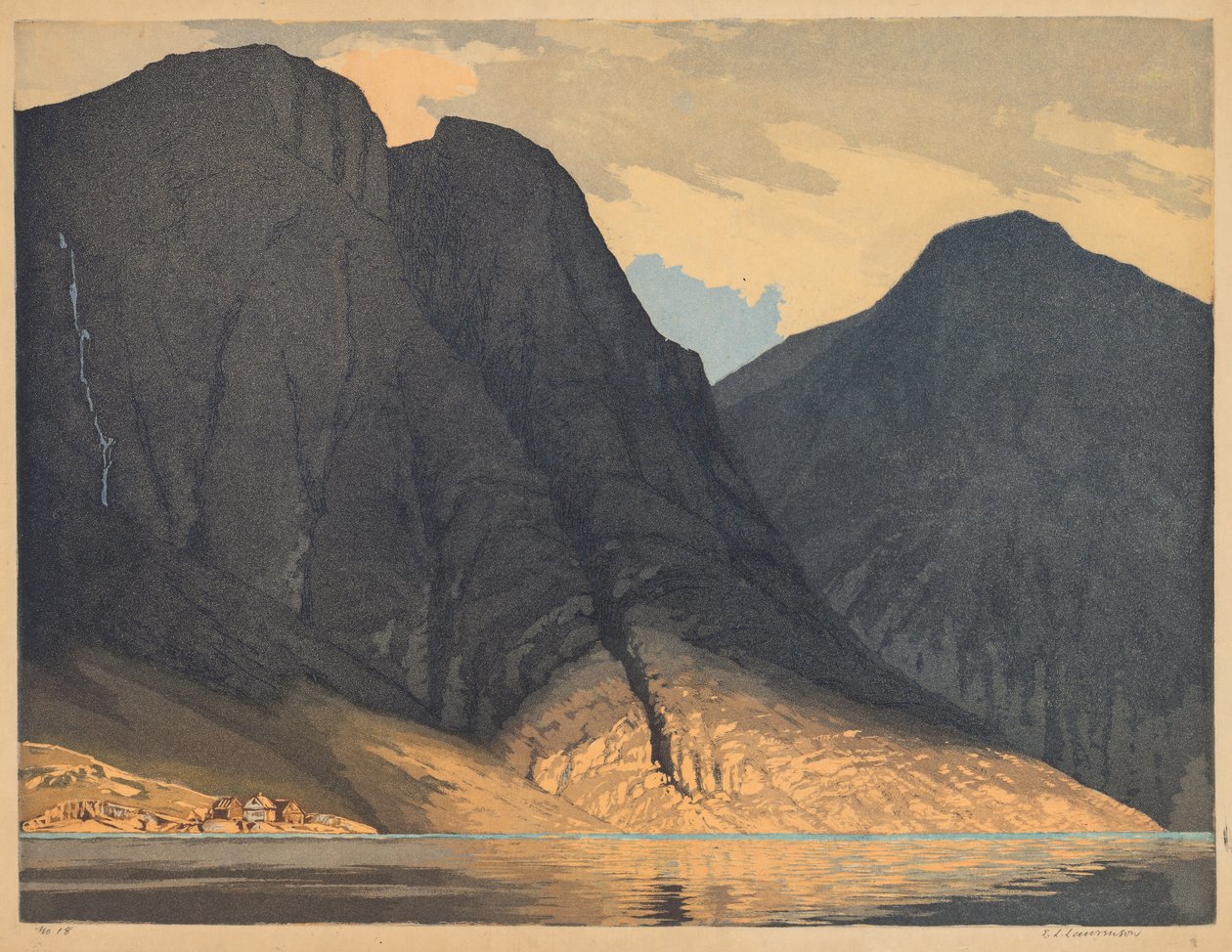 [Vista di montagna con acqua] da Edward Louis Laurenson