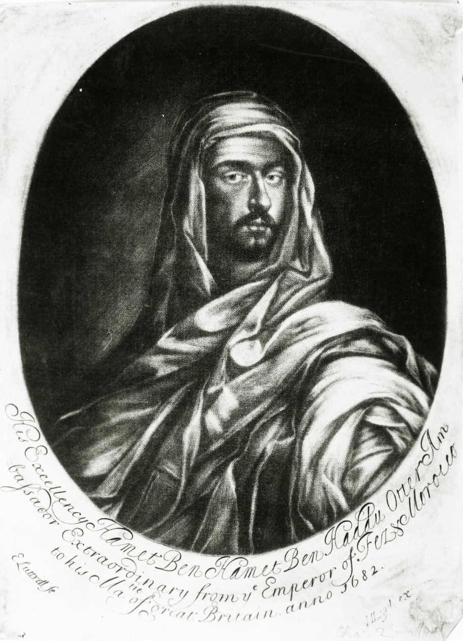 Sua Eccellenza Hamet Ben Hamet Ben Haddu Otter, pubblicato da John Lloyd, 1682 da Edward Luttrell