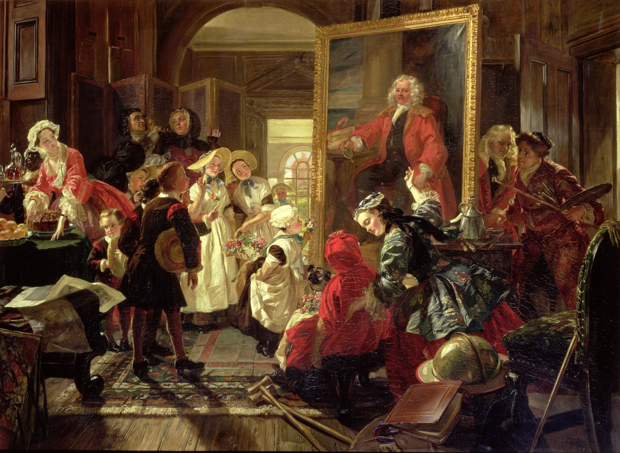 Lo studio di Hogarth nel 1739 da Edward Matthew Ward