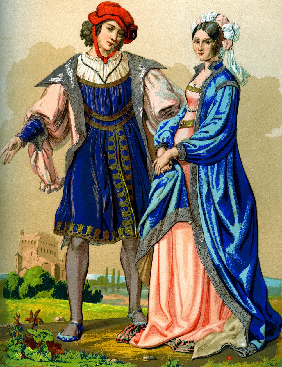 Una nobile coppia francese alla fine del XV secolo, 1849 da Edward May